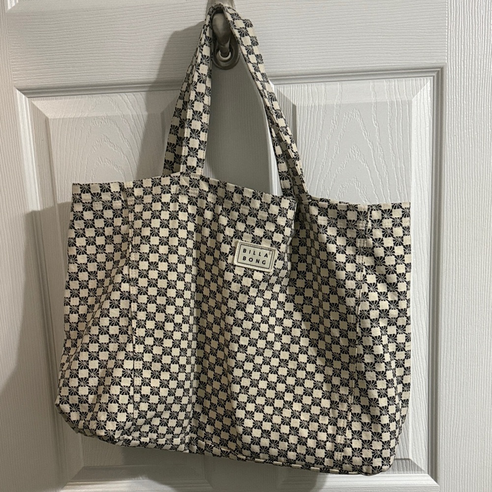 Billabong Monochrome Checkered Tote